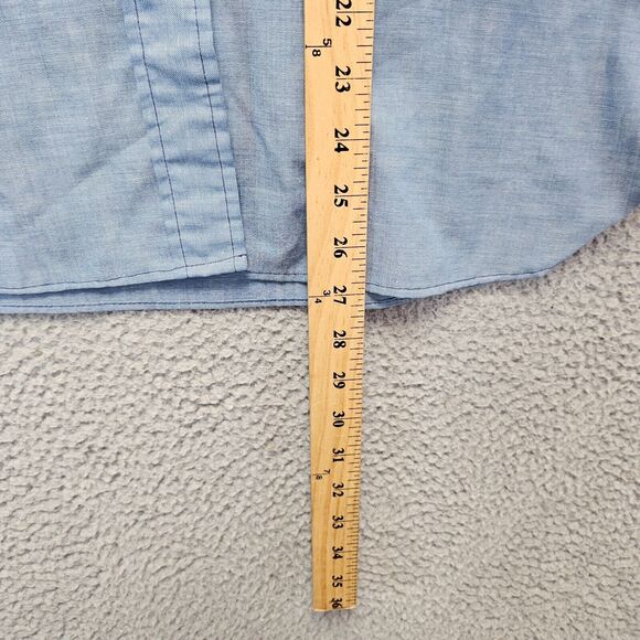 Vintage Wrangler Shirt Mens Size 36 Blue Long Sleeves Button Up USA Made - Picture 6 of 7